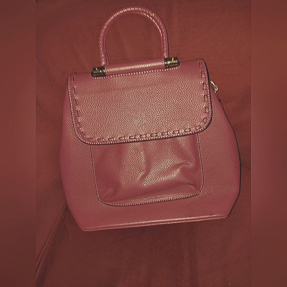 Handbag Backpack NO Brand Name,  Good Used Condition Dark Pinkish Color - Picture 12 of 14